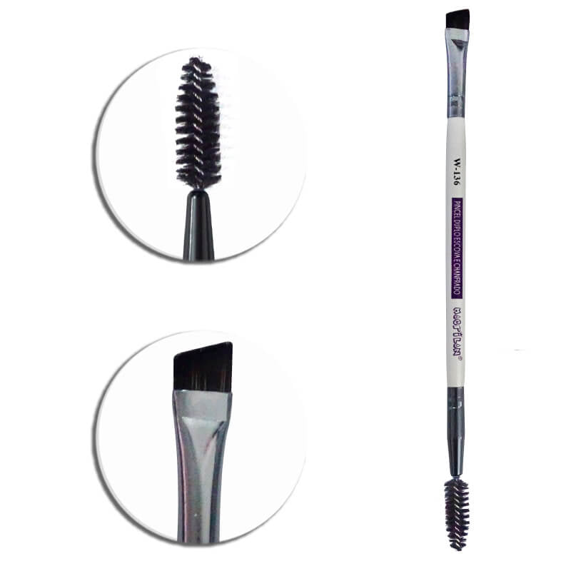 W136 Pincel Duplo Escova e Chanfrado - Linha W - Macrilan