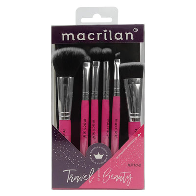 Kit com 6 Pincéis - Travel Beauty - Macrilan
