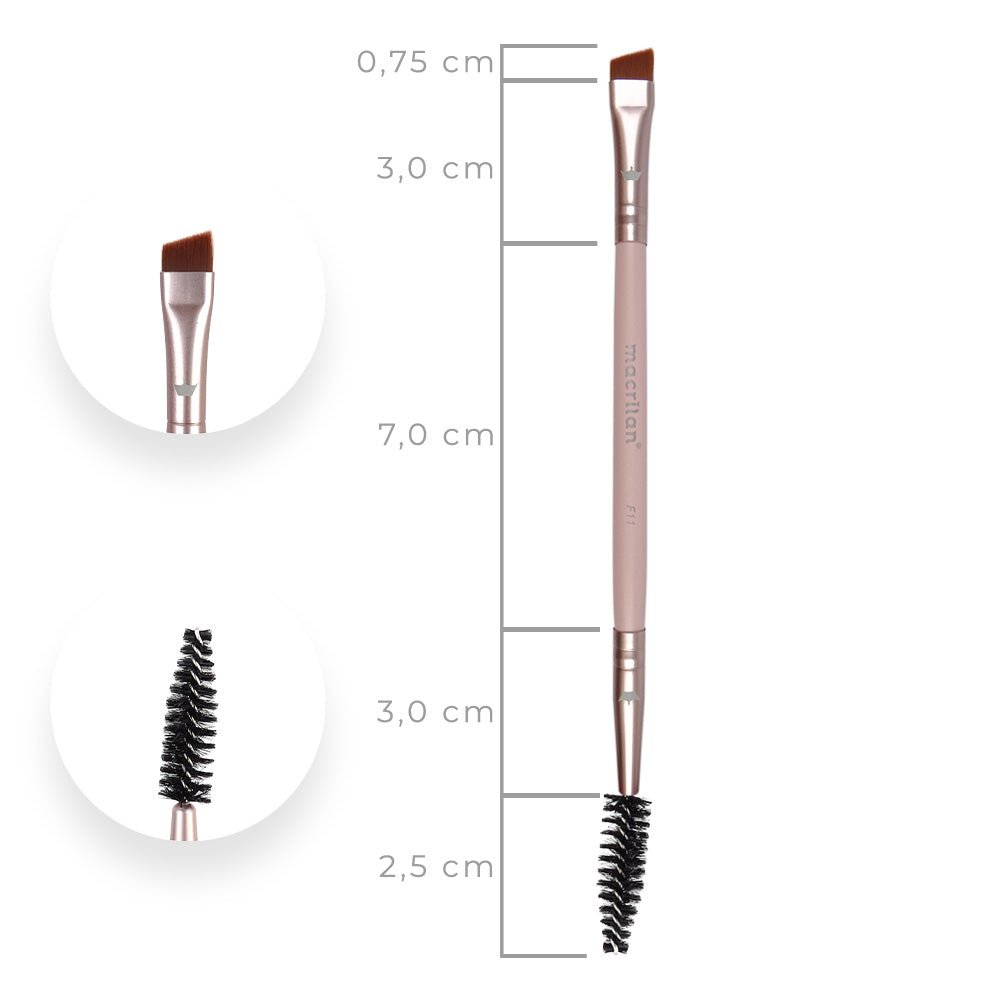 F11 Pincel Duplo Escova e Chanfrado - Linha #BFF - Macrilan