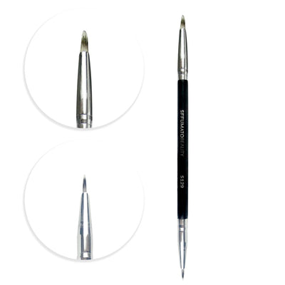 S129 Pincel Duplo para Delinear - Sffumato Beauty