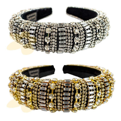 Tiara com correntes strass | Importado