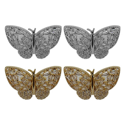 0101-1 Brinco Borboleta com Zircônia | Importado