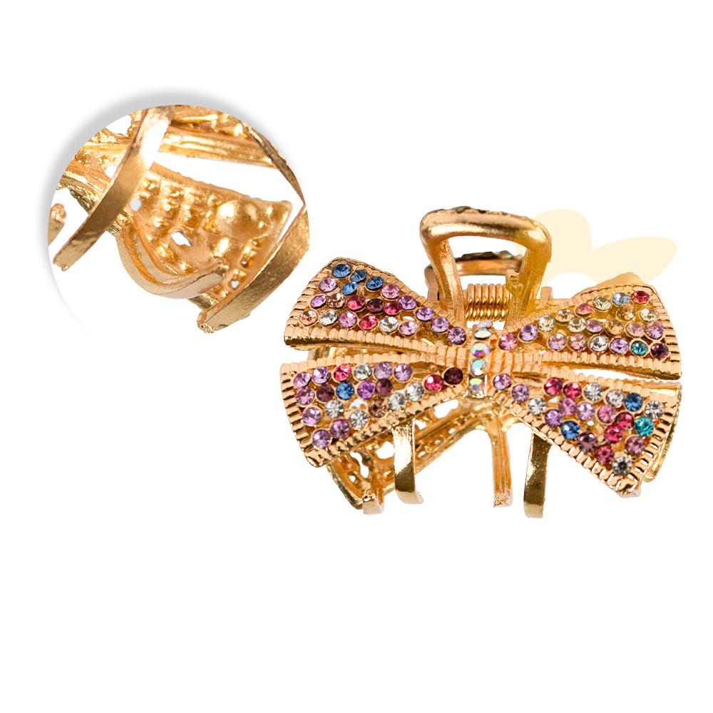 2702 Presilha de Laço com Strass - Importado
