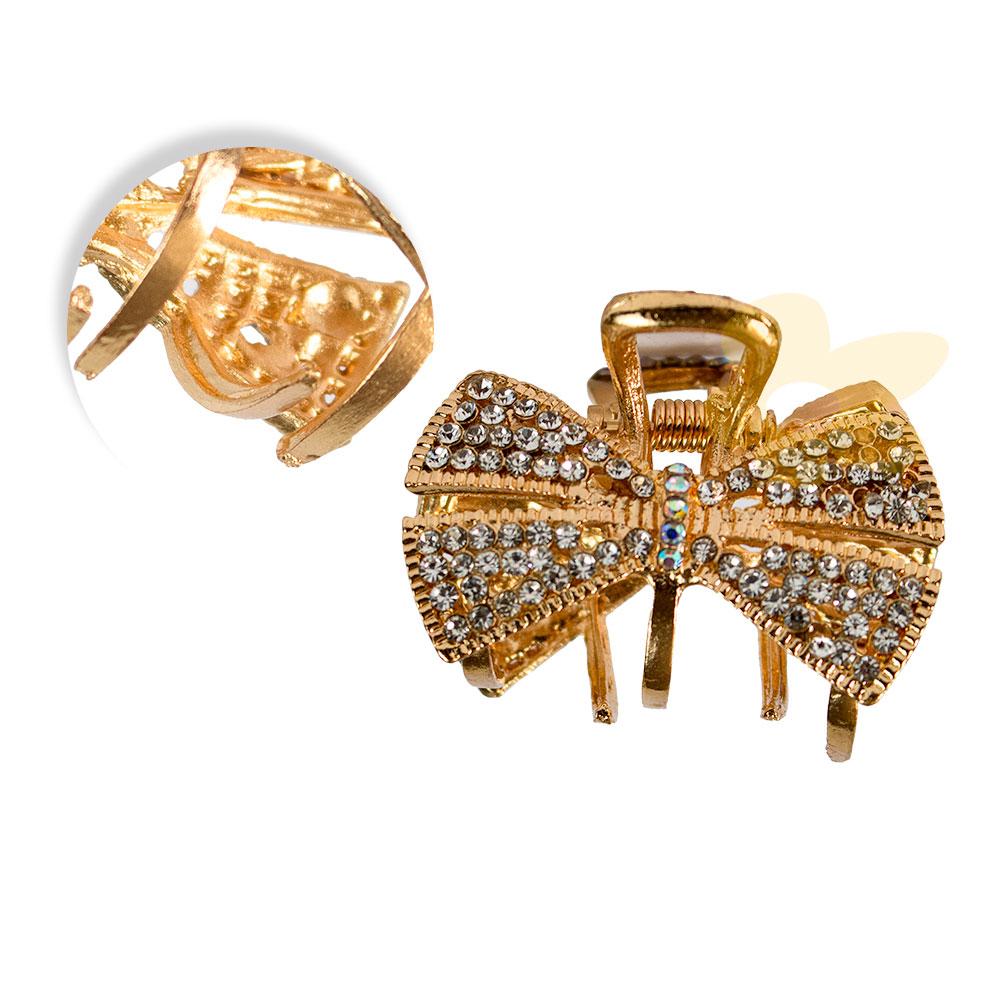 2702 Presilha de Laço com Strass - Importado