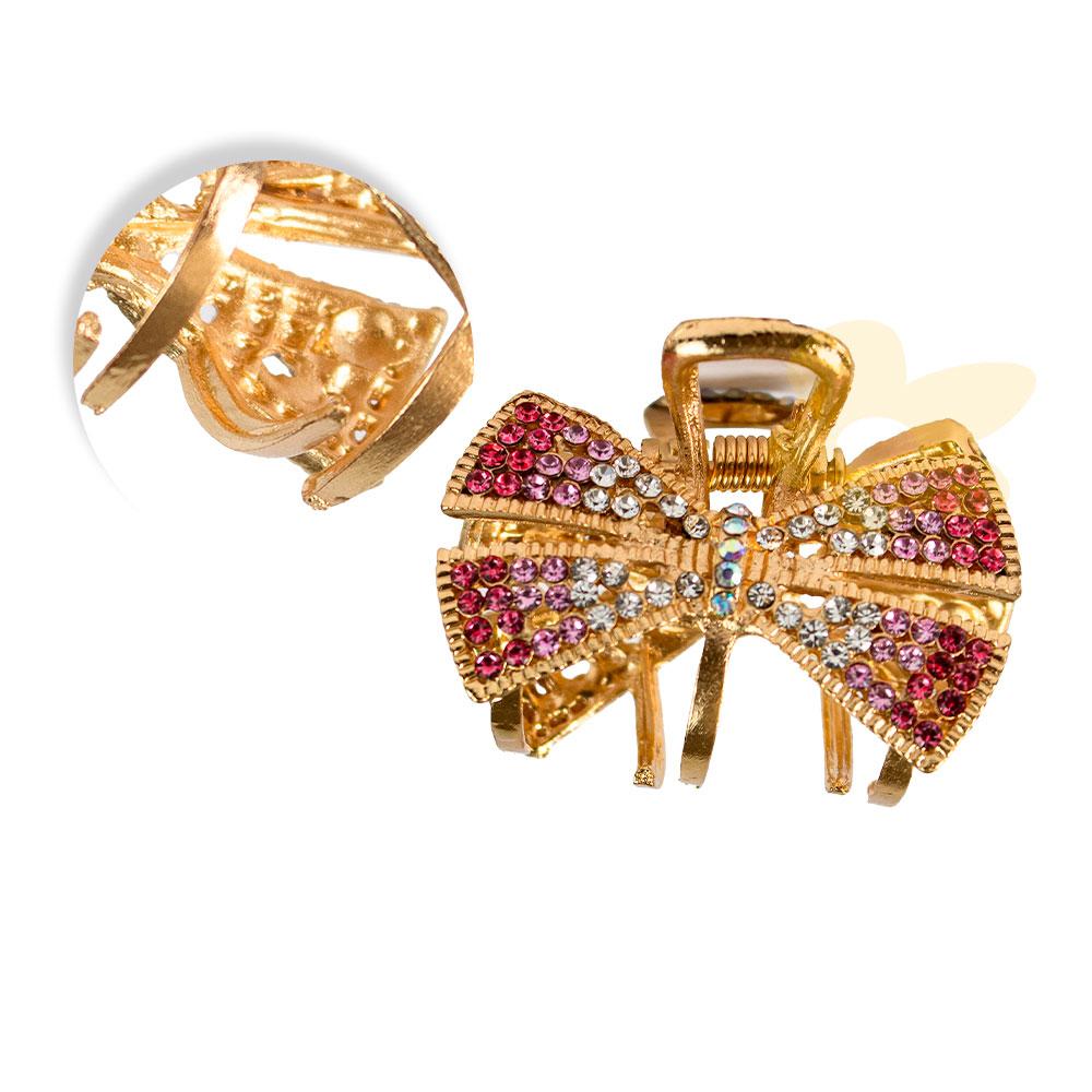 2702 Presilha de Laço com Strass - Importado