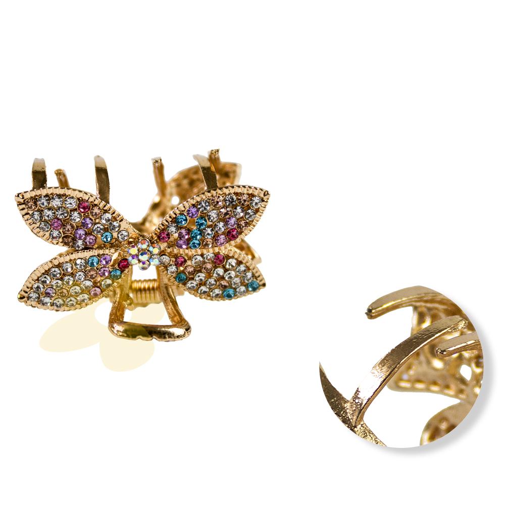 Piranha de Cabelo Mariposa em Strass - Importado