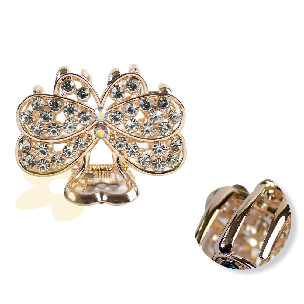 Piranha de Cabelo com Strass Borboleta | Importado