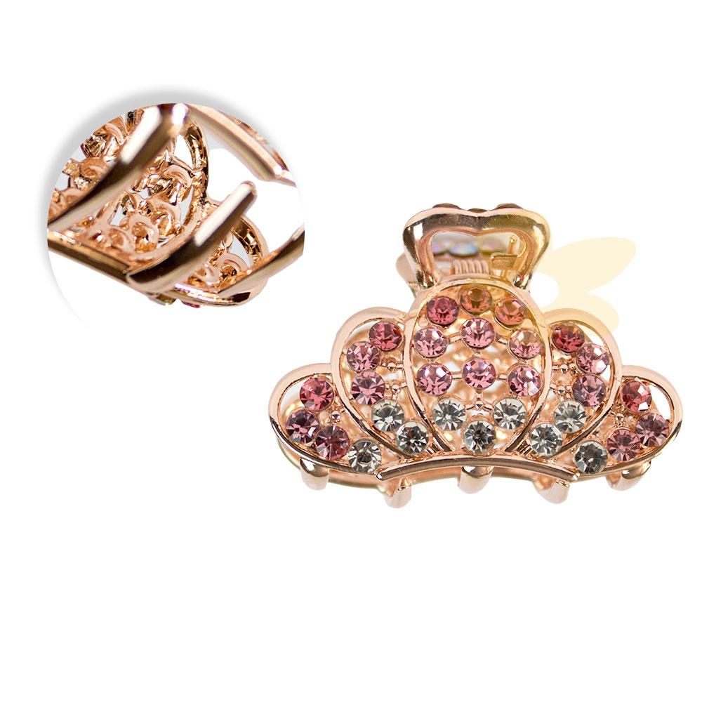 Piranha de Cabelo com Strass Coroa - Importado