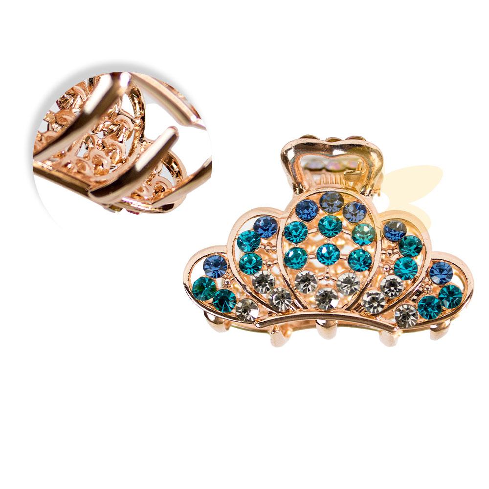 Piranha de Cabelo com Strass Coroa - Importado