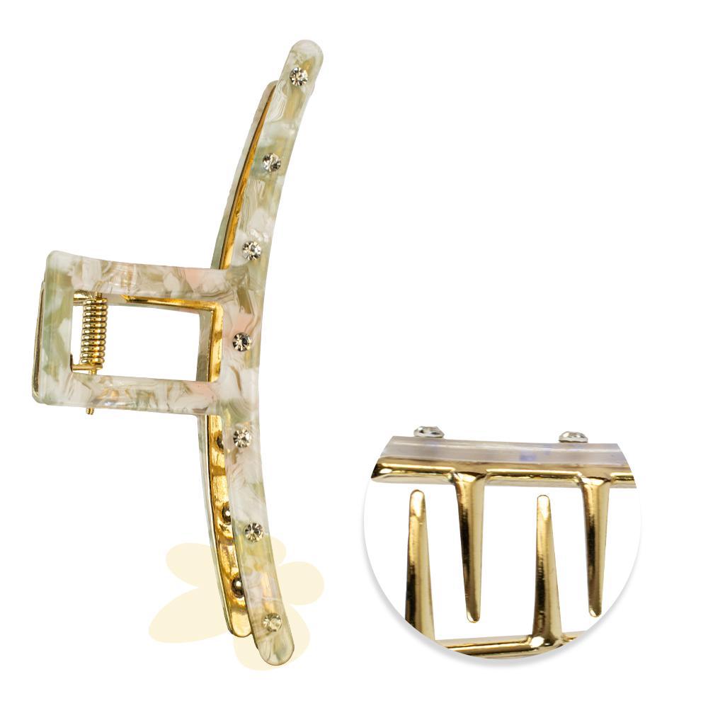Presilha em Metal Marmorizada com Strass | Importado