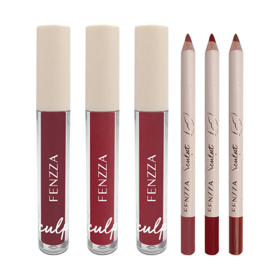 Kit Batom Líquido e Lápis Labial - Fenzza