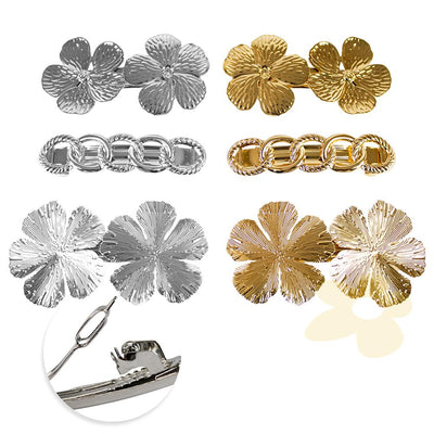 Trio de presilhas flor e corrente | Importado