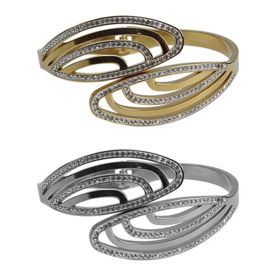 Pulseira de Aço com Strass - Importado