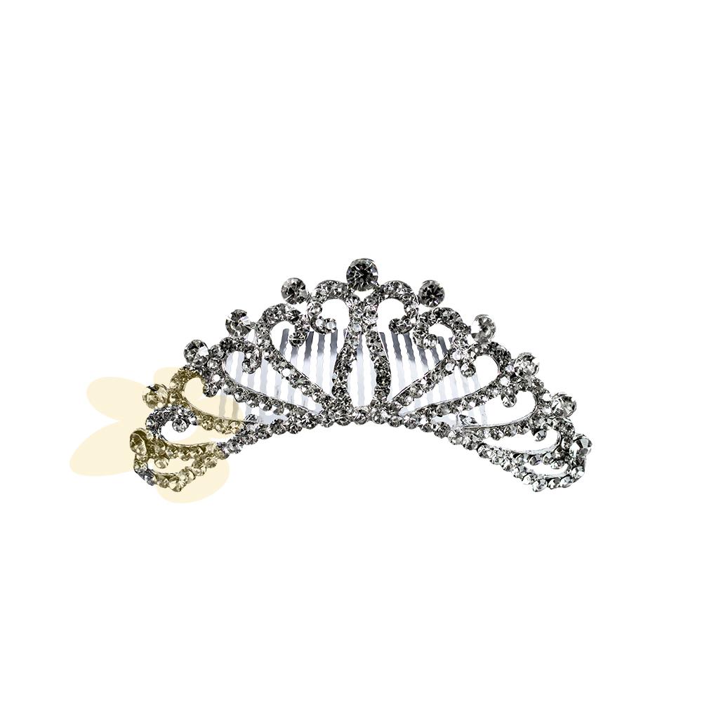 Tiara | Coroa em metal com strass | Importado
