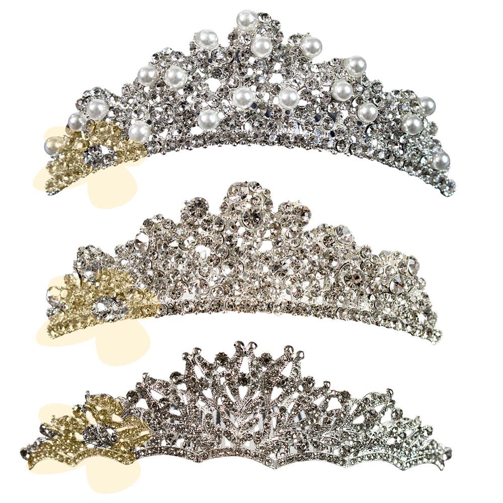 Tiara Coroa com Detalhes em Pedrarias - Importado