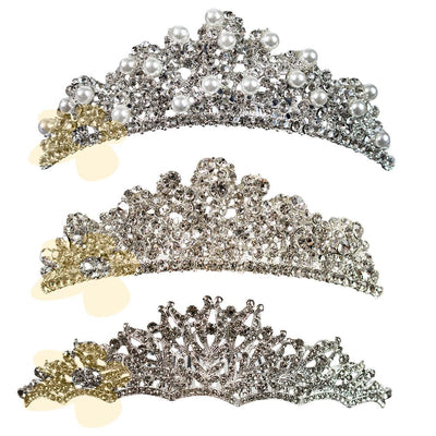 Tiara Coroa com Detalhes em Pedrarias - Importado