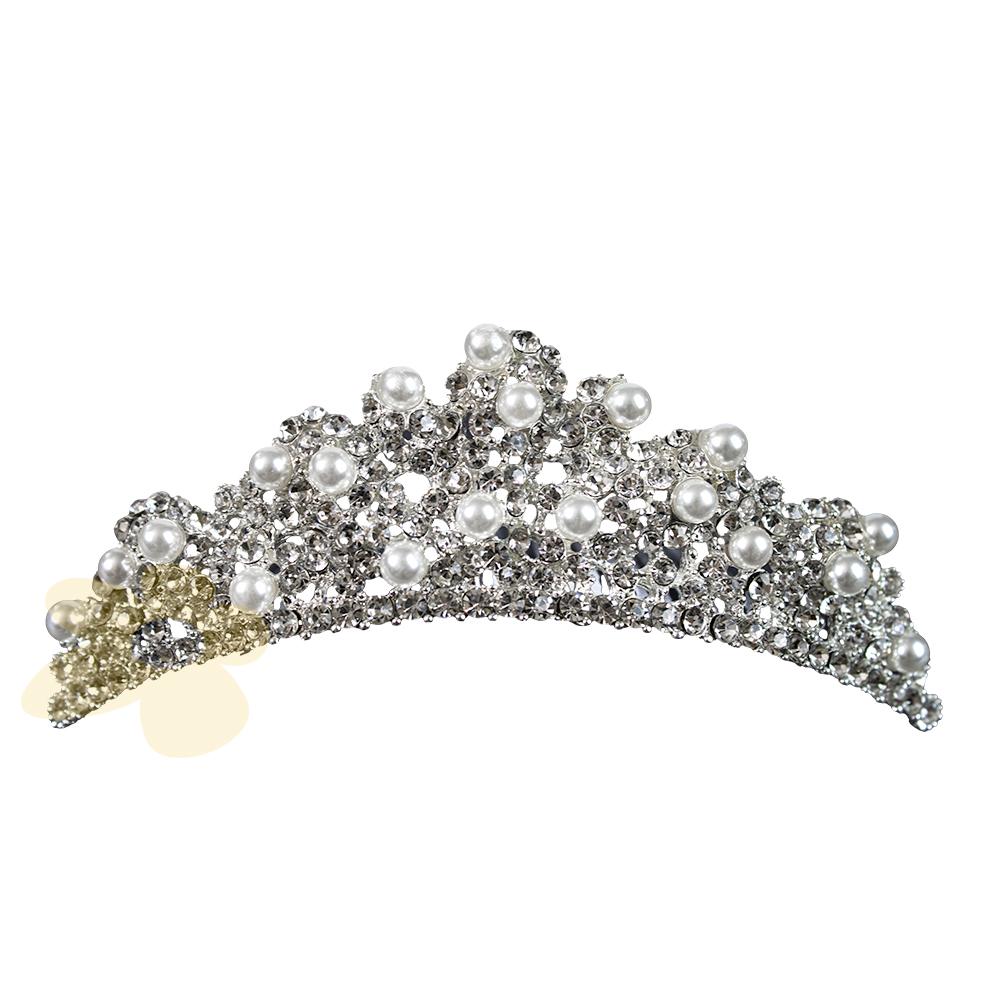 Tiara Coroa com Detalhes em Pedrarias - Importado