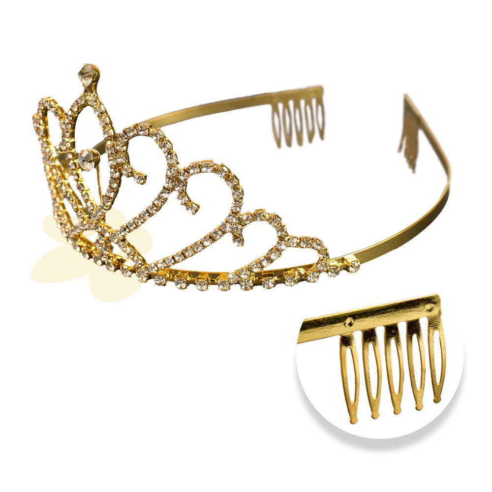 Coroa para cabelos com strass | Importado