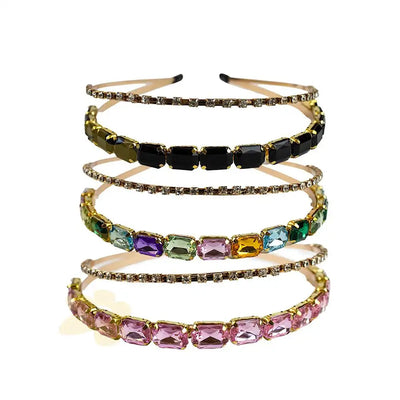 Tiara dupla de pedras | Importado