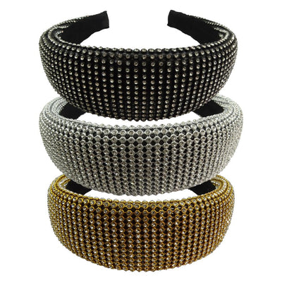 Tiara larga em strass - Importado