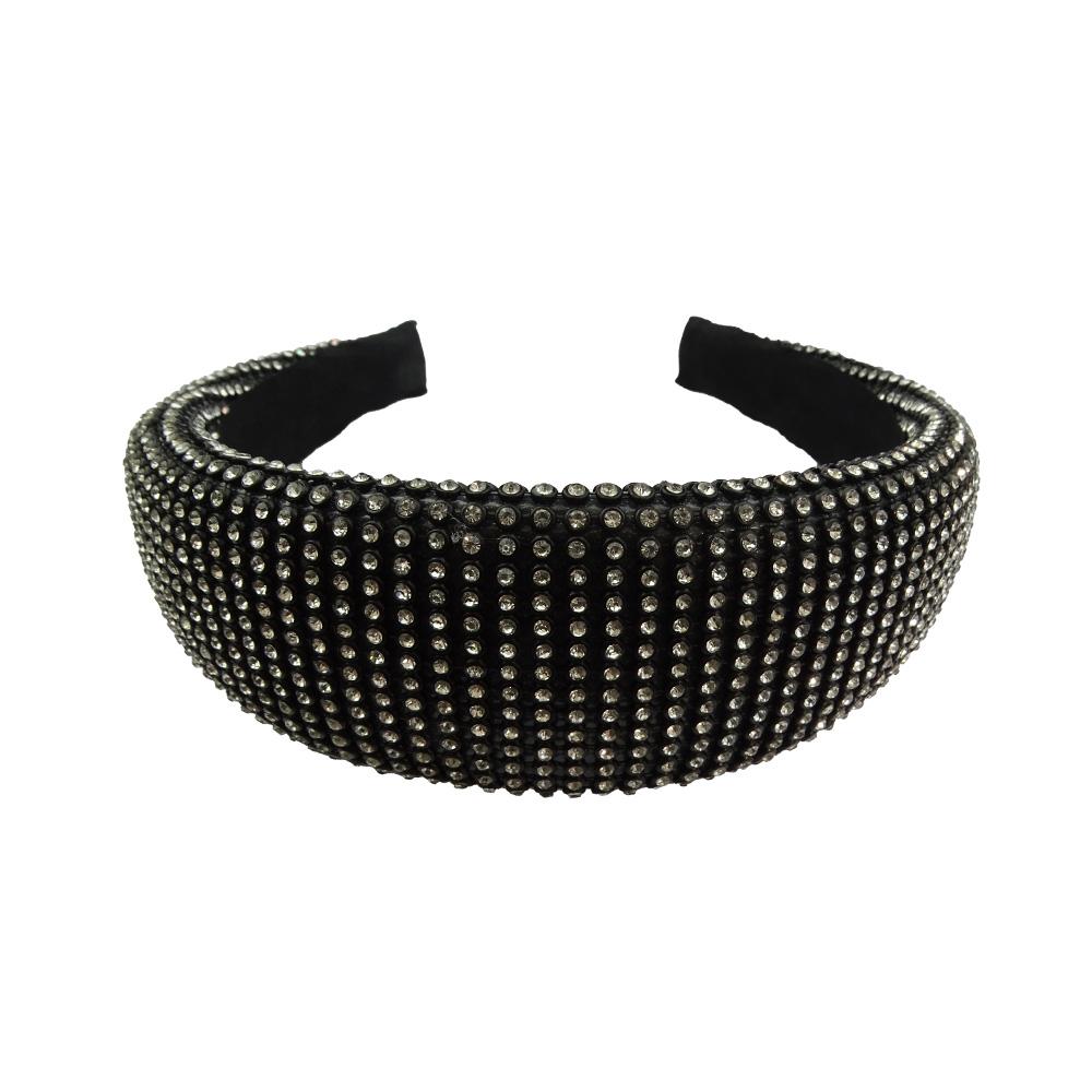 Tiara larga em strass - Importado
