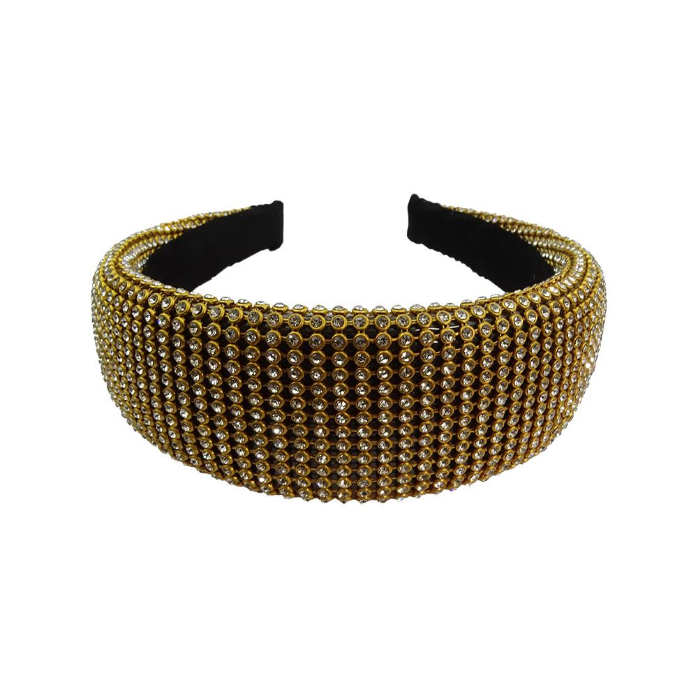 Tiara larga em strass - Importado