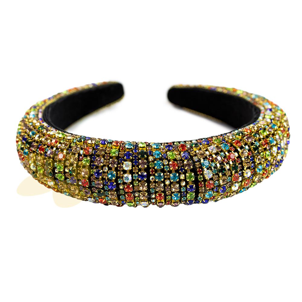 Tiara colorida toda em strass | Importado