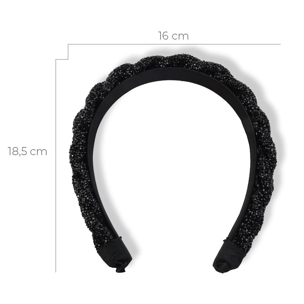 Tiara para Cabelos Trançada com Brilho - Importado
