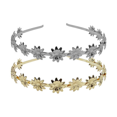 Tiara de Margaridas em Metal - Importado