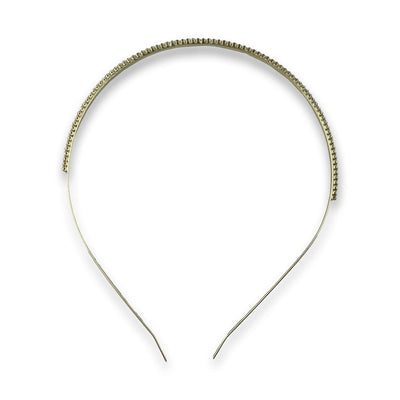 Tiara Fina Dourada em Strass - Importado
