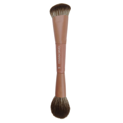 Pro Series 01 - Pincel Duplo para Rosto - Mascavo