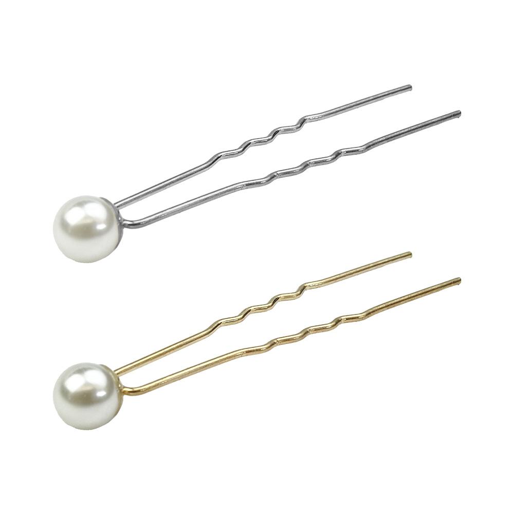 Grampo Espeto para Cabelo com Pérolas nº 01 - Importado