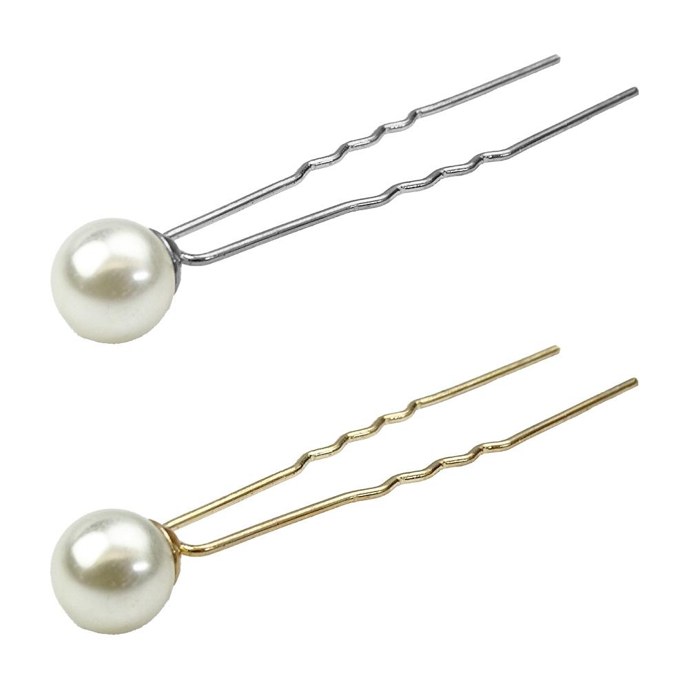 Grampo Espeto para Cabelo com Pérolas nº 02 - Importado