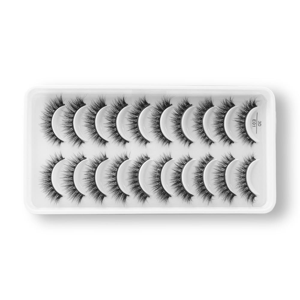 E01 Cartela de Cílios 3d 10 pares - Importado