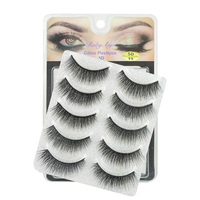 Cílios postiços 5 Pares 5D19 - Ruby Anjo