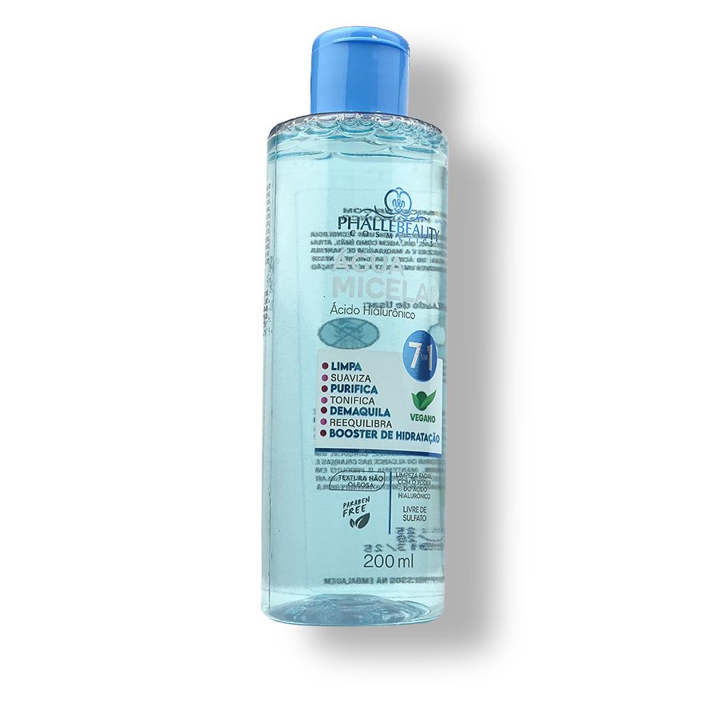 Agua Micelar com Ácido Hialurônico - Phállebeauty