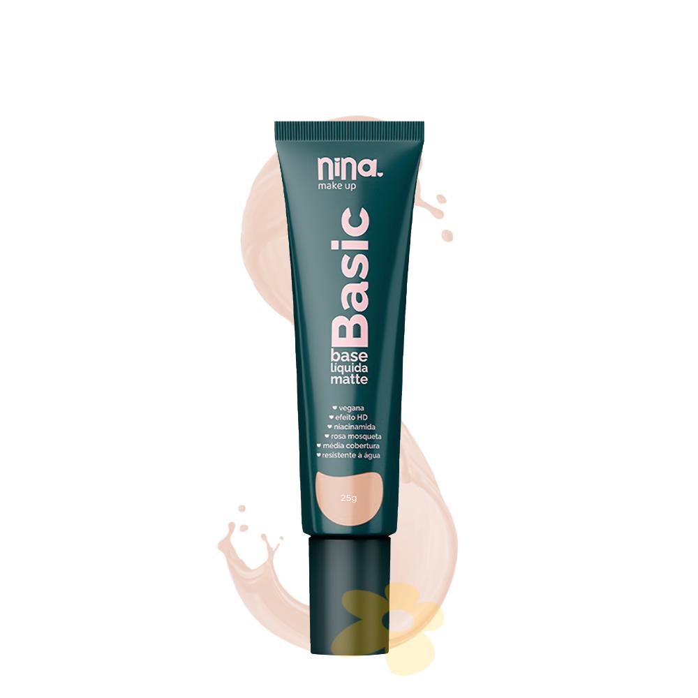 Base Líquida Matte Basic - Nina Makeup