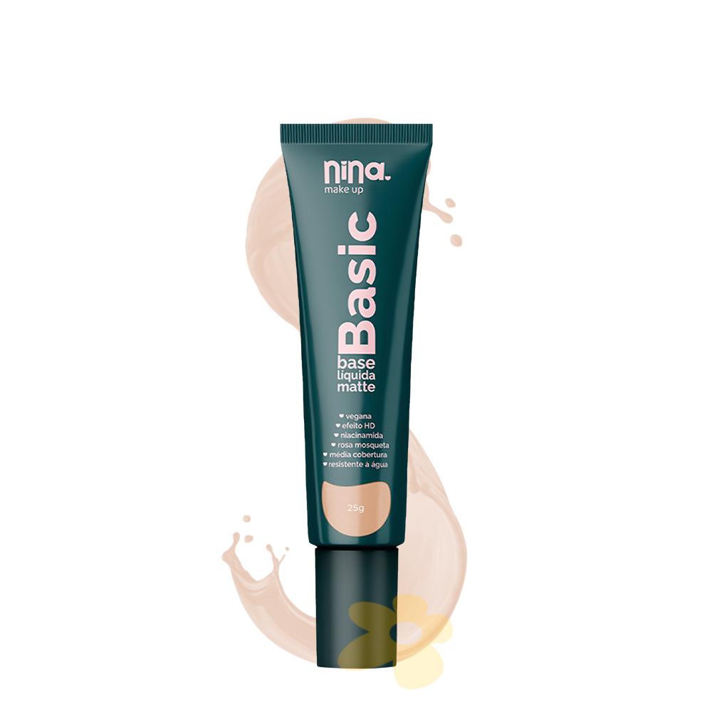 Base Líquida Matte Basic - Nina Makeup
