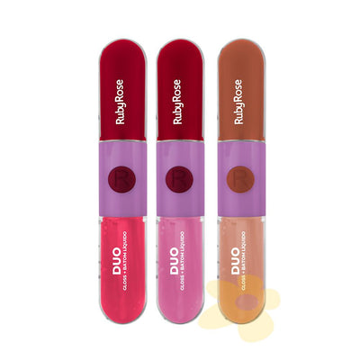 Duo Batom Líquido + Gloss | Ruby Rose