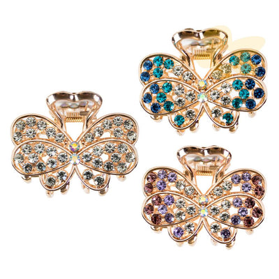 Piranha de Cabelo com Strass Borboleta | Importado