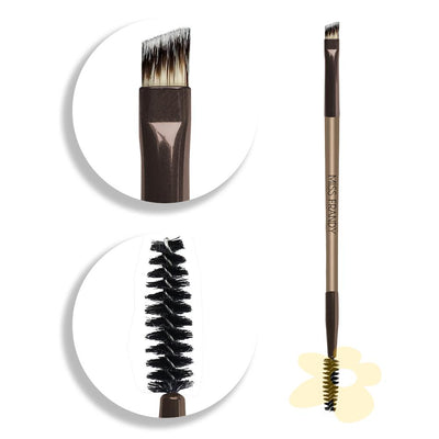 212 Pincel Duplo p/ Cílios e Sobrancelha - Linha Champagne - Miss Frandy