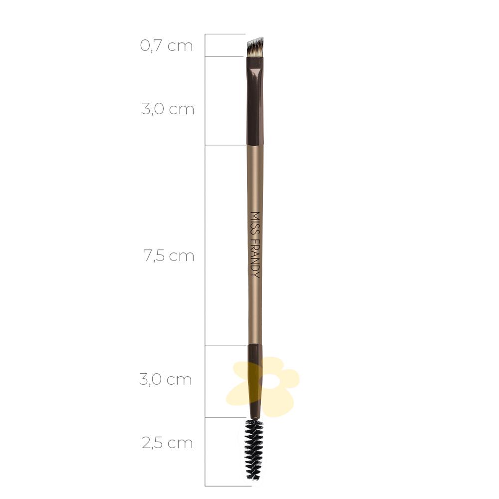 212 Pincel Duplo p/ Cílios e Sobrancelha - Linha Champagne - Miss Frandy