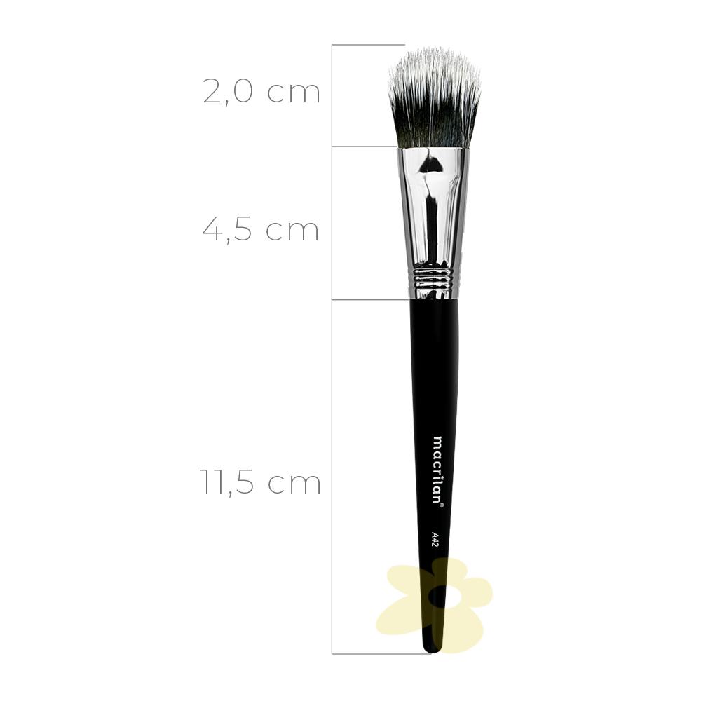 A42 Pincel Duo Fiber p/ Corretivo, Contorno - Linha Max - Macrilan