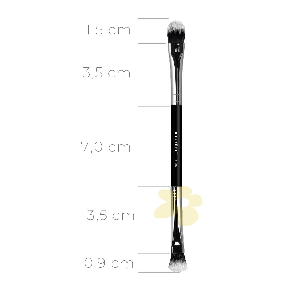 U08 Pincel Duplo para Sombra - Linha Ultra Essencial - Macrilan