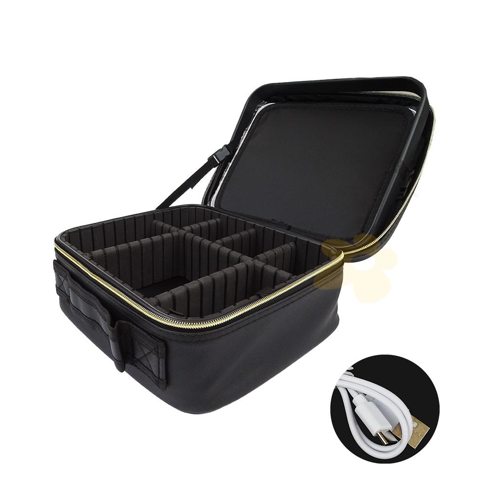 Maleta Organizadora Multiuso Preta com Led - Hello Mini