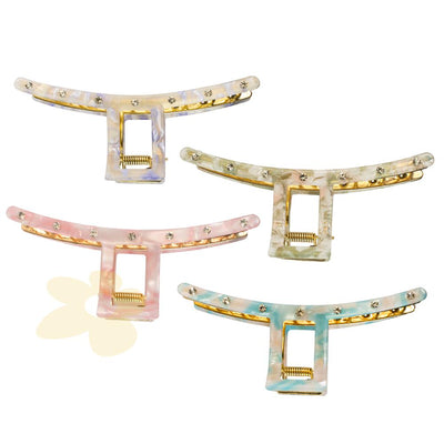 Presilha em Metal Marmorizada com Strass | Importado
