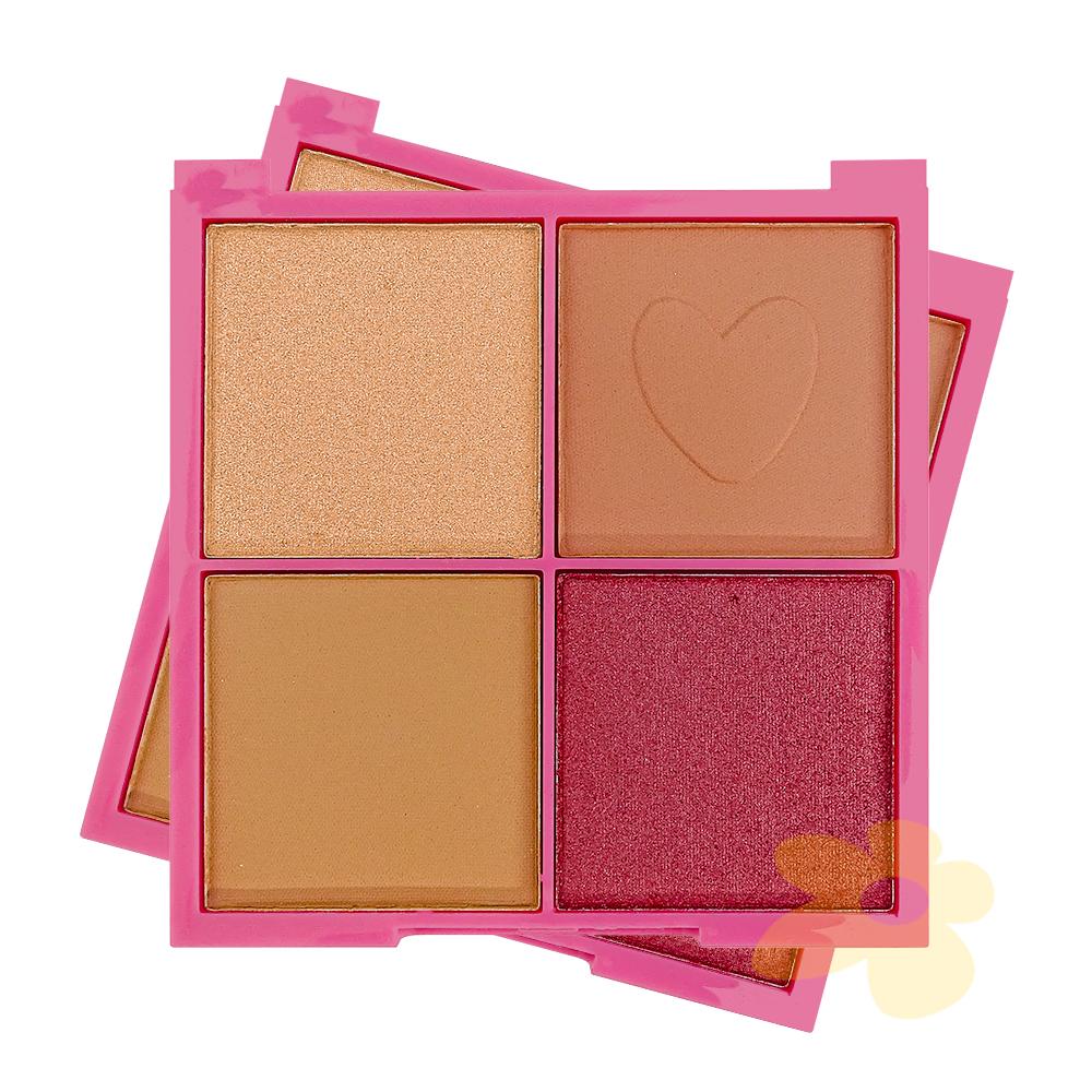Quarteto de Contorno, Blush e Iluminador - Melu by Ruby Rose