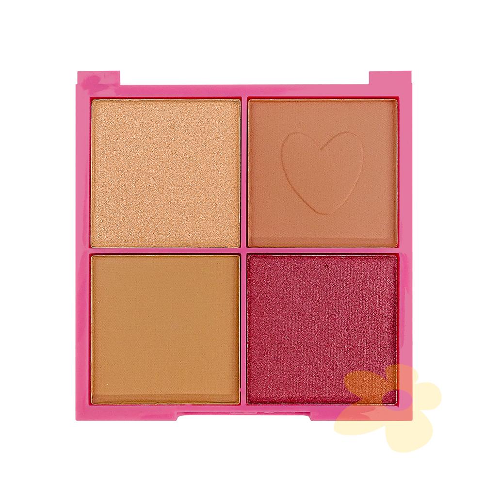 Quarteto de Contorno, Blush e Iluminador - Melu by Ruby Rose