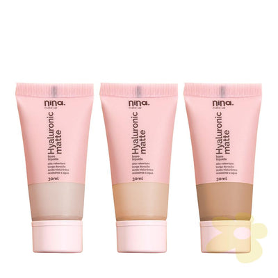 Base Líquida - Hyaluronic Matte - Nina Makeup venc. 10/26