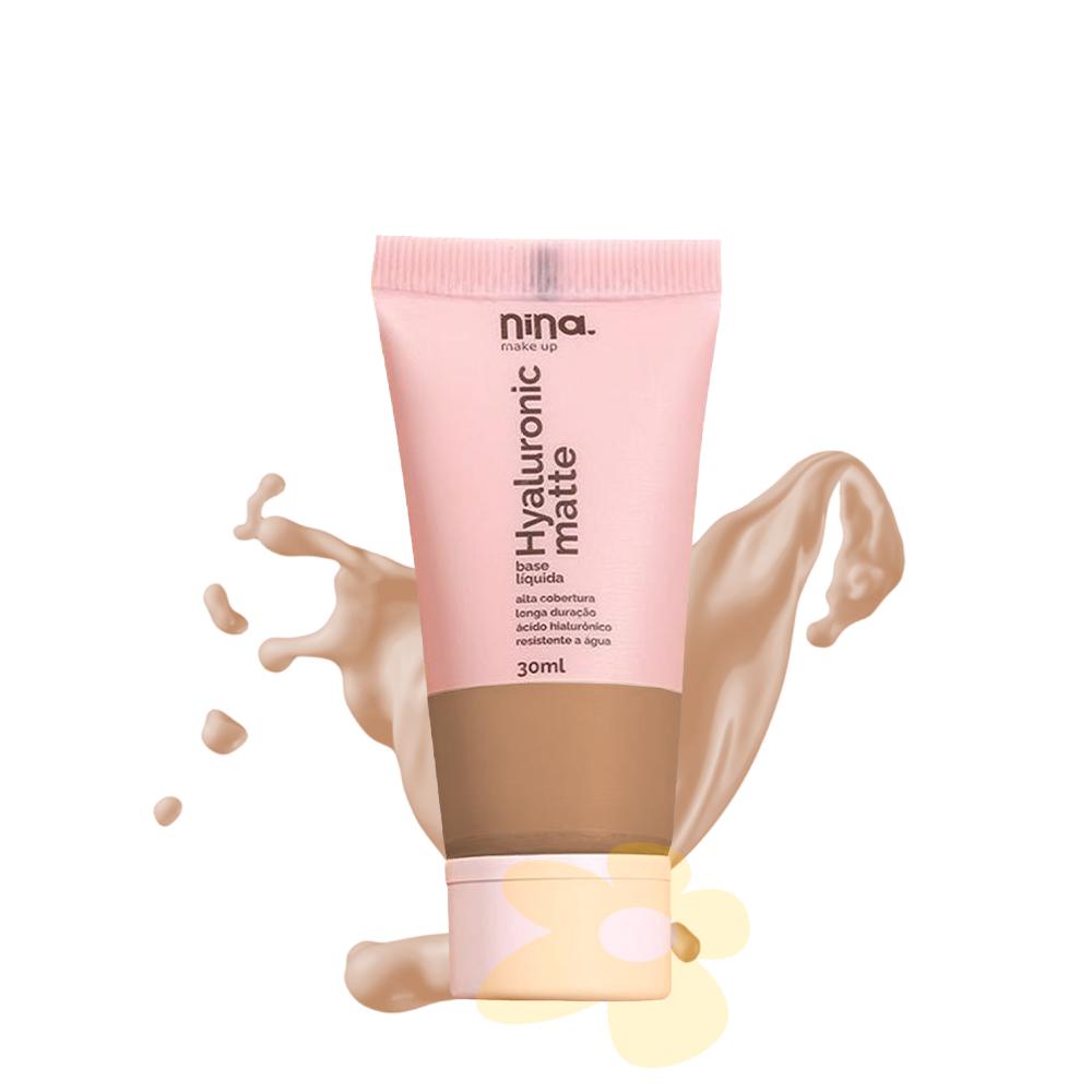 Base Líquida - Hyaluronic Matte - Nina Makeup venc. 10/26